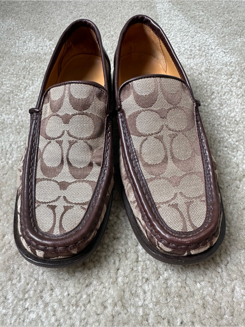 Coach Woman’s Brown Signature Canvas Loafers - Picture 6 of 9